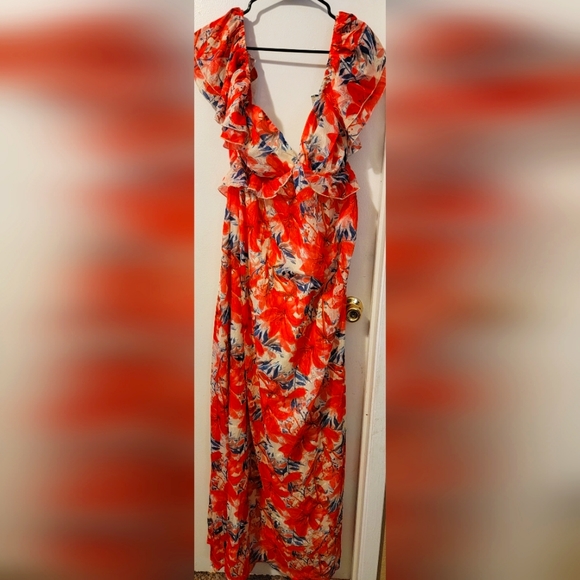 Tropical chiffon dress - Picture 2 of 4